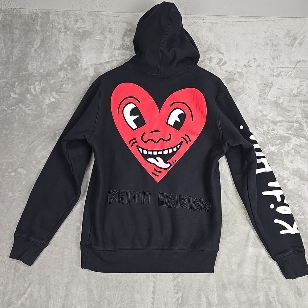 Keith Haring x Shoe‎ Palace Hoodie Sweatshirt Mens Small Black Graphic Art